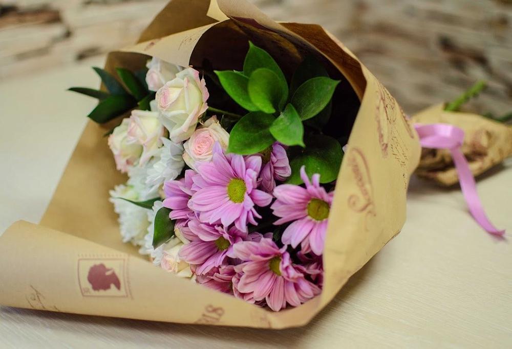 Букет цветов из: Розы и Хризантемы в Орехово-Зуево