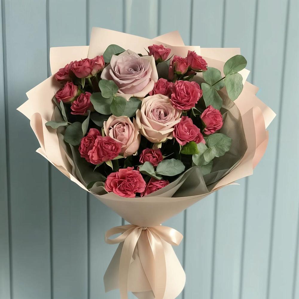 Букет цветов из: Гвоздики и Розы в Орехово-Зуево