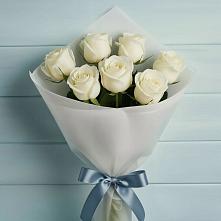 Букет 7 Белых роз Эдлесс Лав в Орехово-Зуево