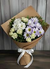 Букет цветов из:  Хризантемы и Розы #REPLACE_PRED# Орехово-Зуево