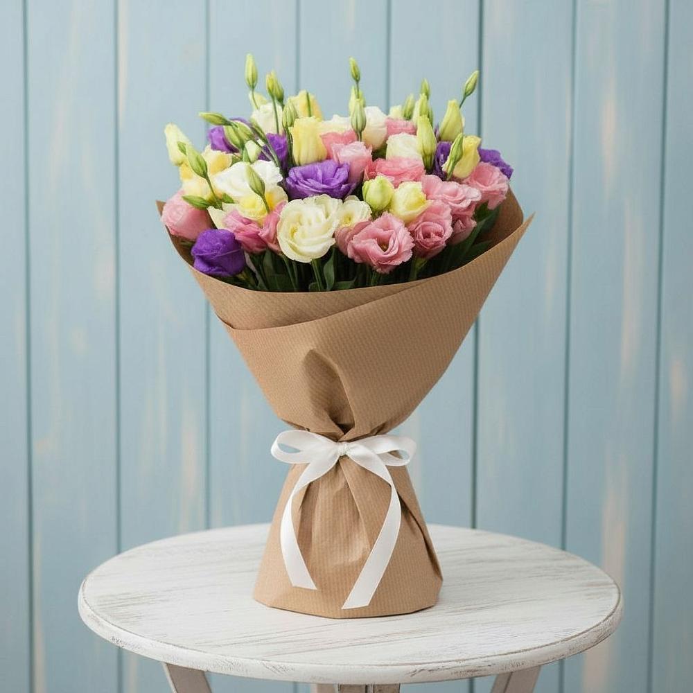 Букет цветов из: Лизиантусы в Орехово-Зуево