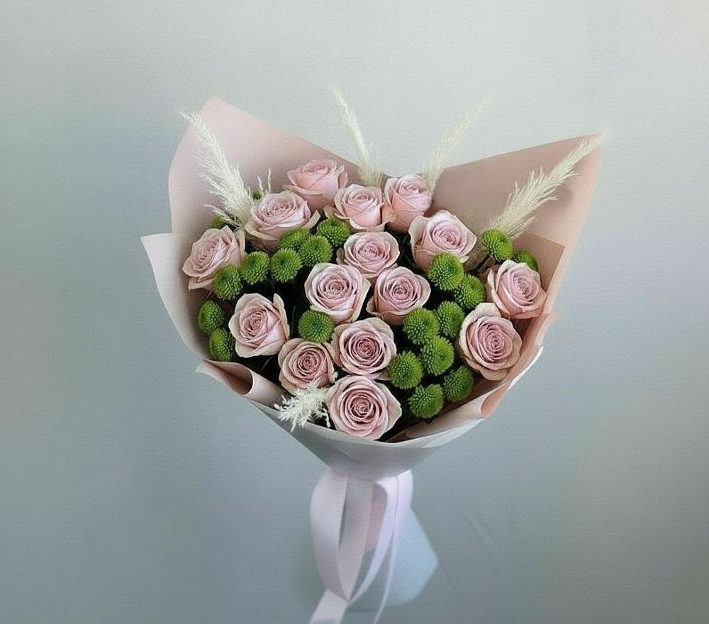 Букет цветов из: Розы и Хризантемы в Орехово-Зуево