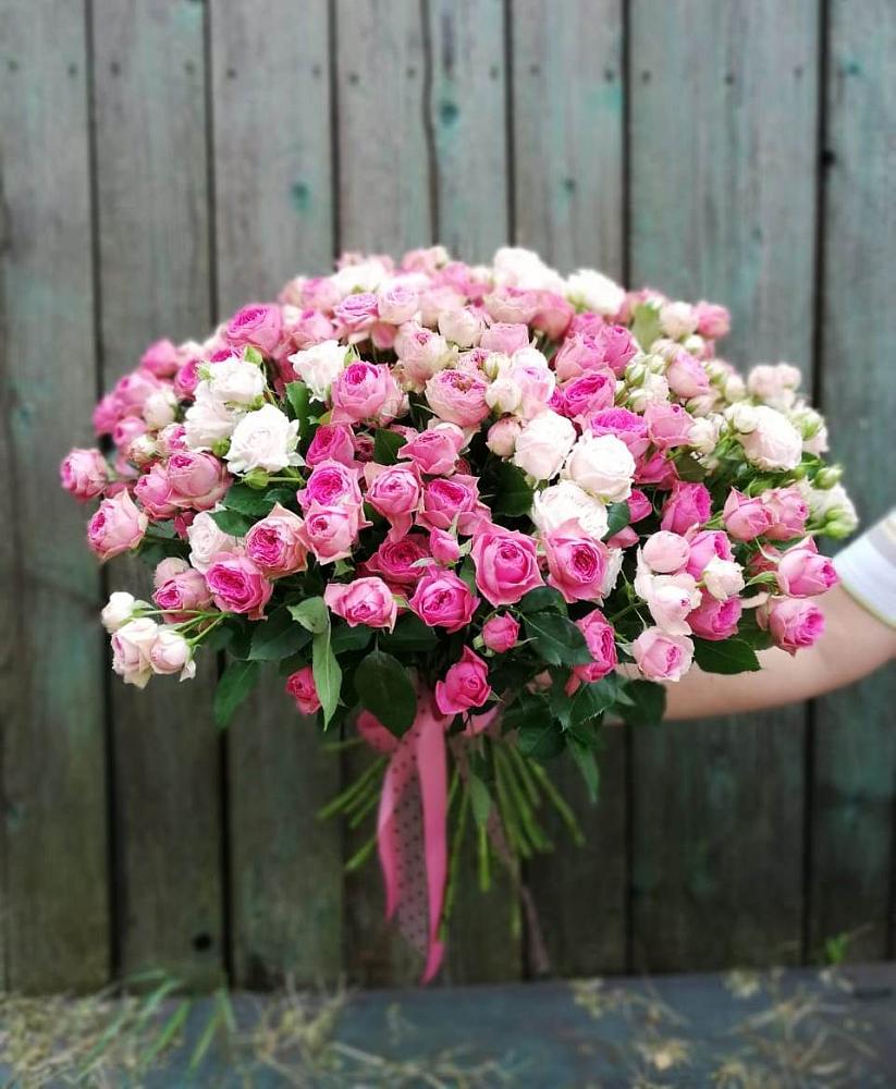 Букет Розовые кустовые розы Натали и Лав Лидия в Орехово-Зуево