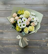 Букет цветов из:  Альстромерии, Розы и Хризантемы #REPLACE_PRED# Орехово-Зуево