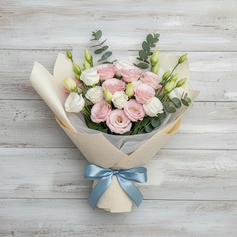 Букет цветов из: Лизиантусы в Орехово-Зуево